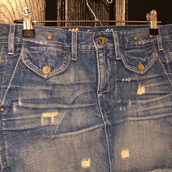 madewell for shopbop distressed denim skirt - Picture 2 of 7